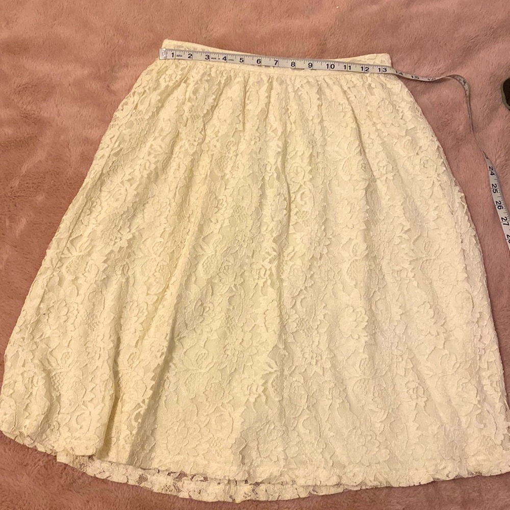 Cream lace skirt